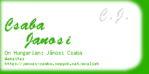 csaba janosi business card